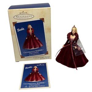 Hallmark Keepsake Celebration Barbie Ornament 2002 Special Edition With Box